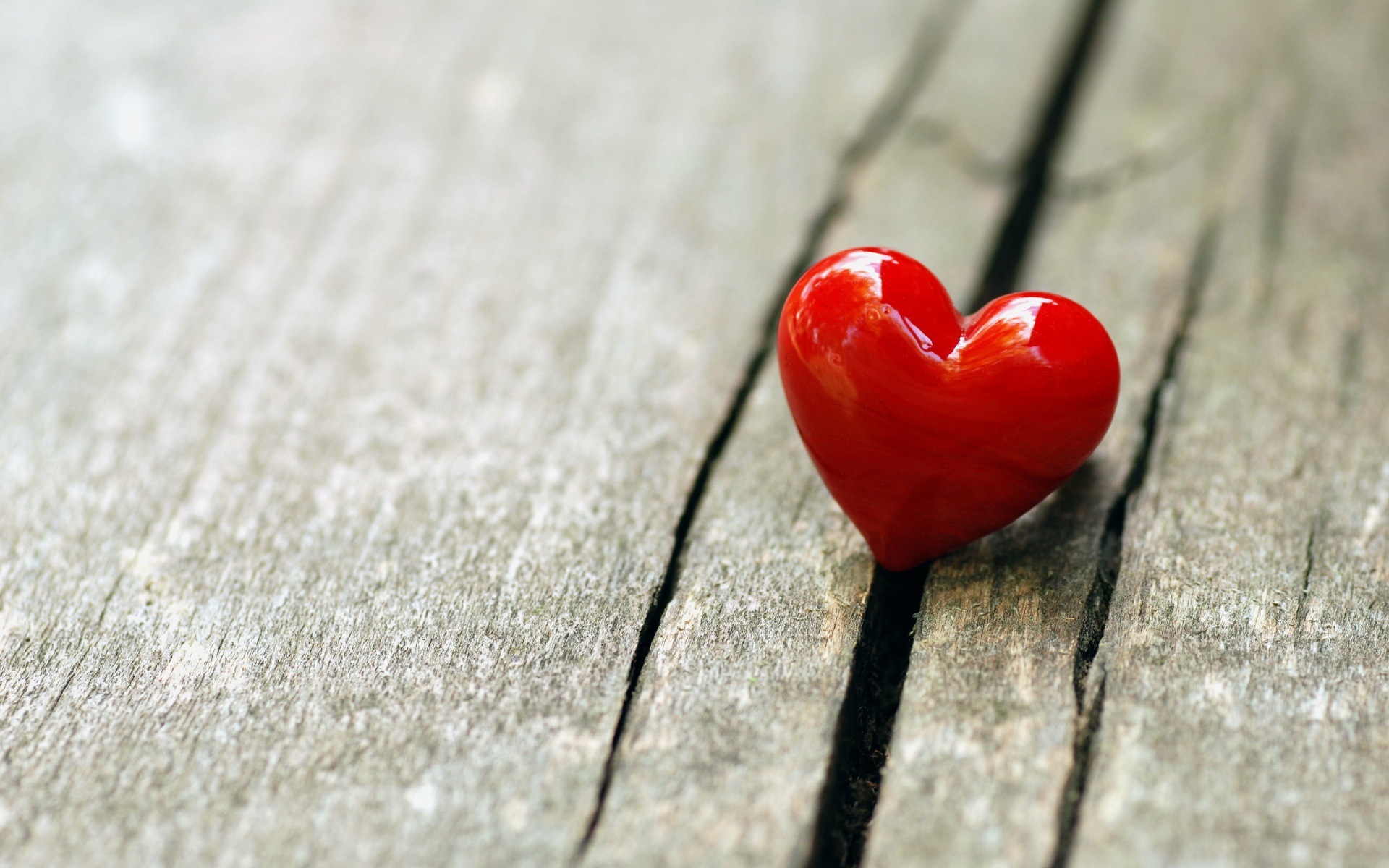 Heart Love On Wooden Bench