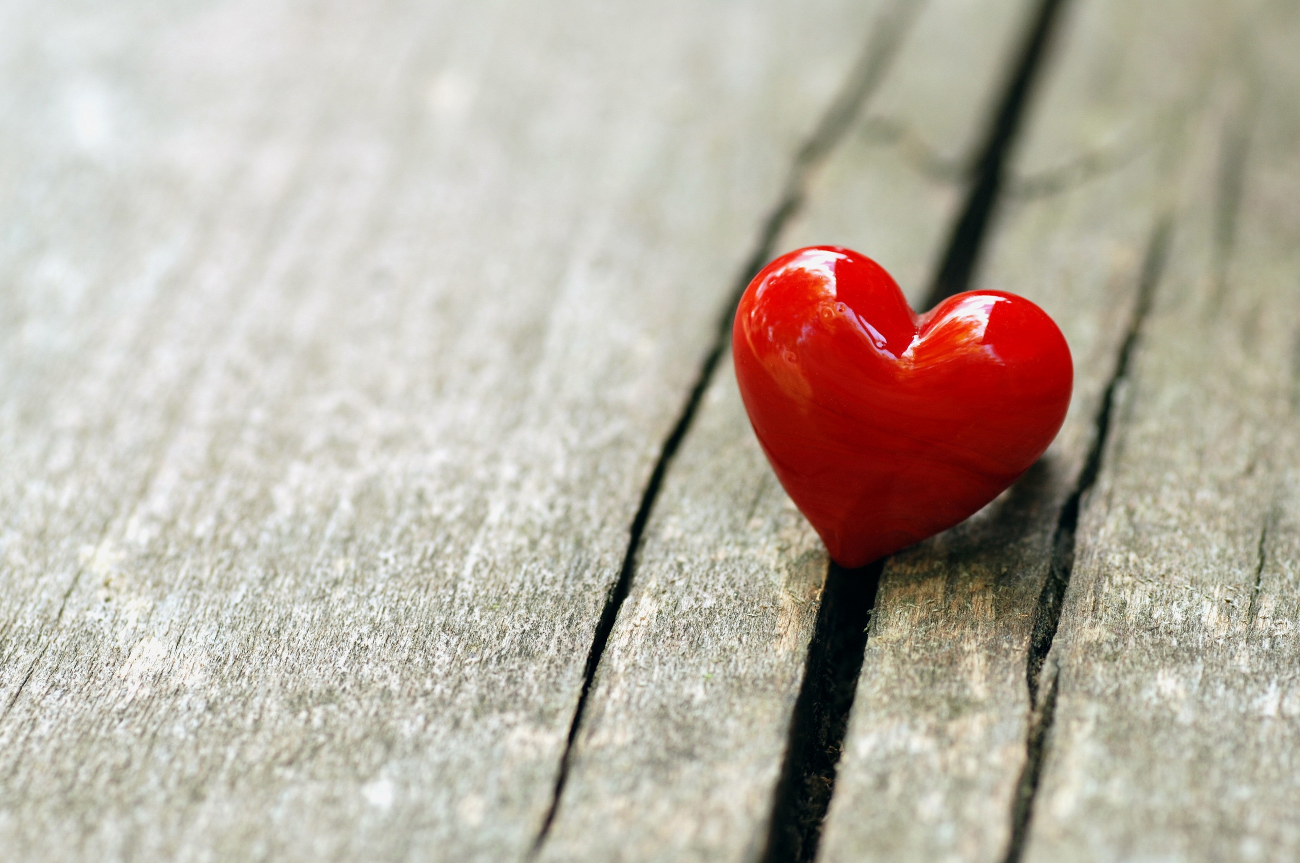 Heart Love On Wooden Bench