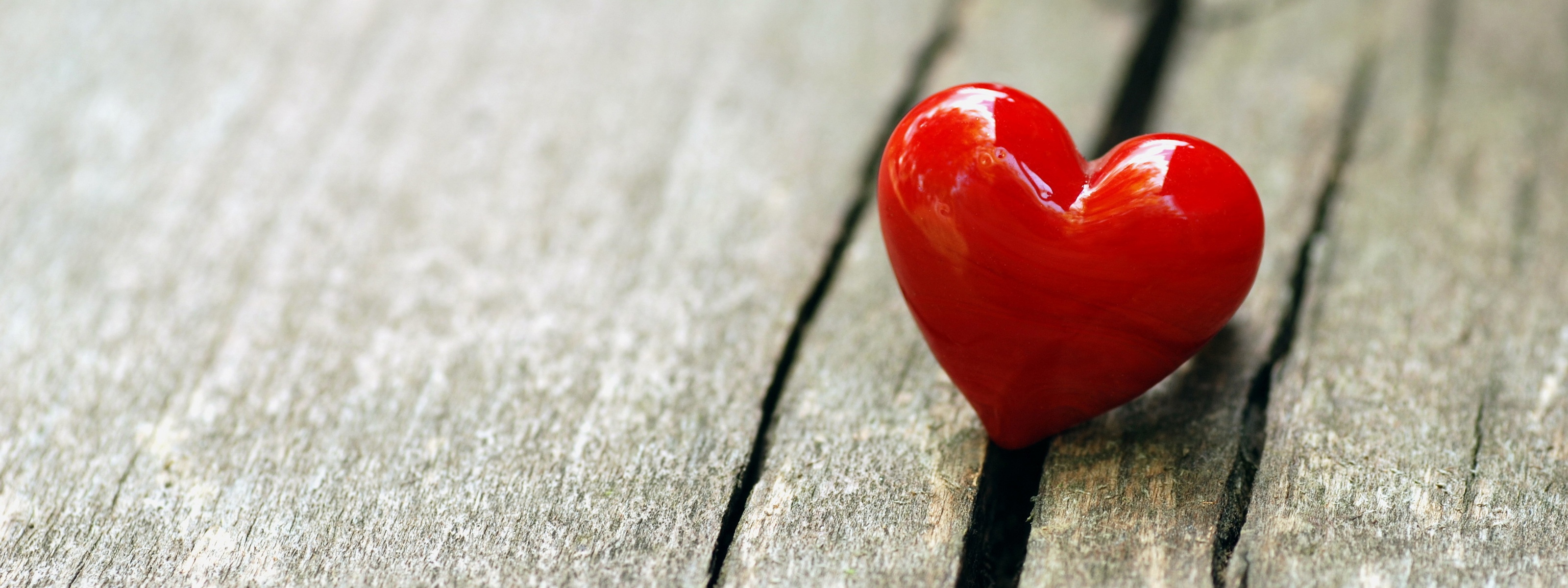 Heart Love On Wooden Bench