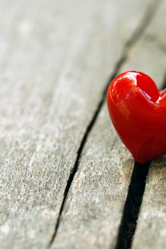 Heart Love On Wooden Bench