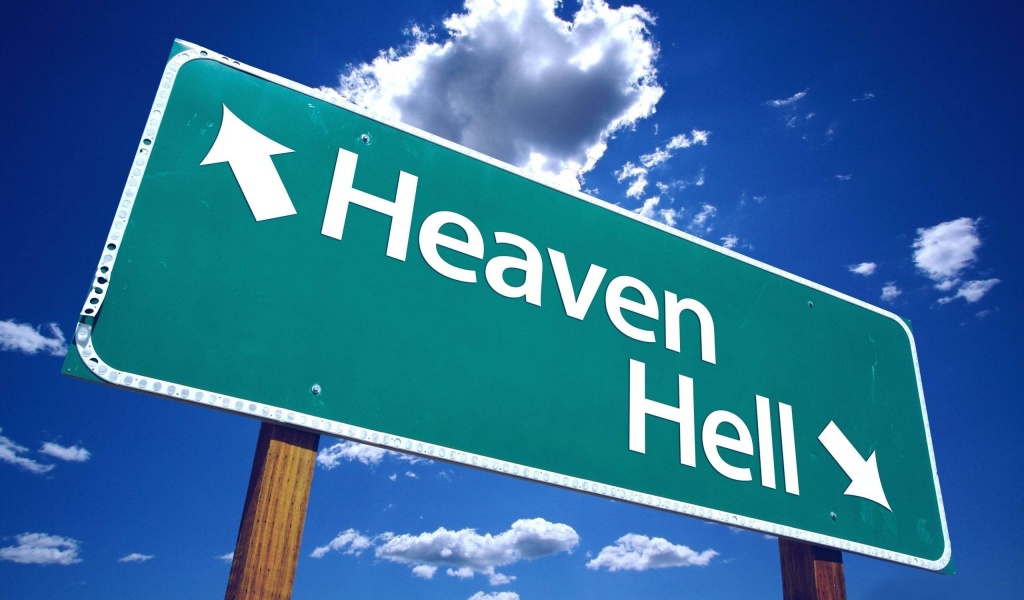 Heaven And Hell Sign