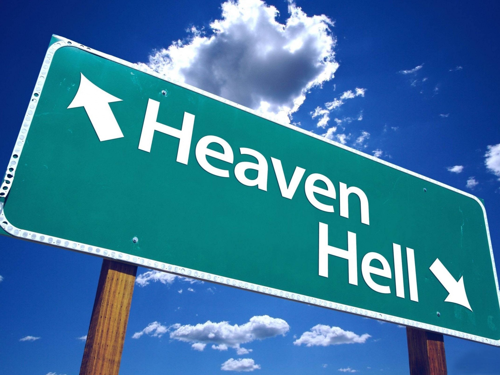 Heaven And Hell Sign