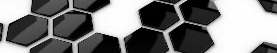 Hexagons Black White