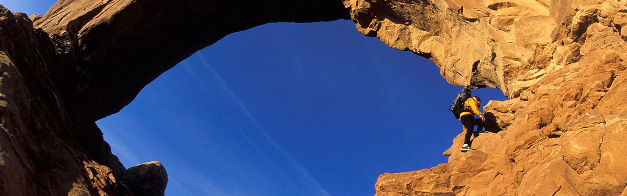 Hiking Arches National Park Utah Usa Sandstone