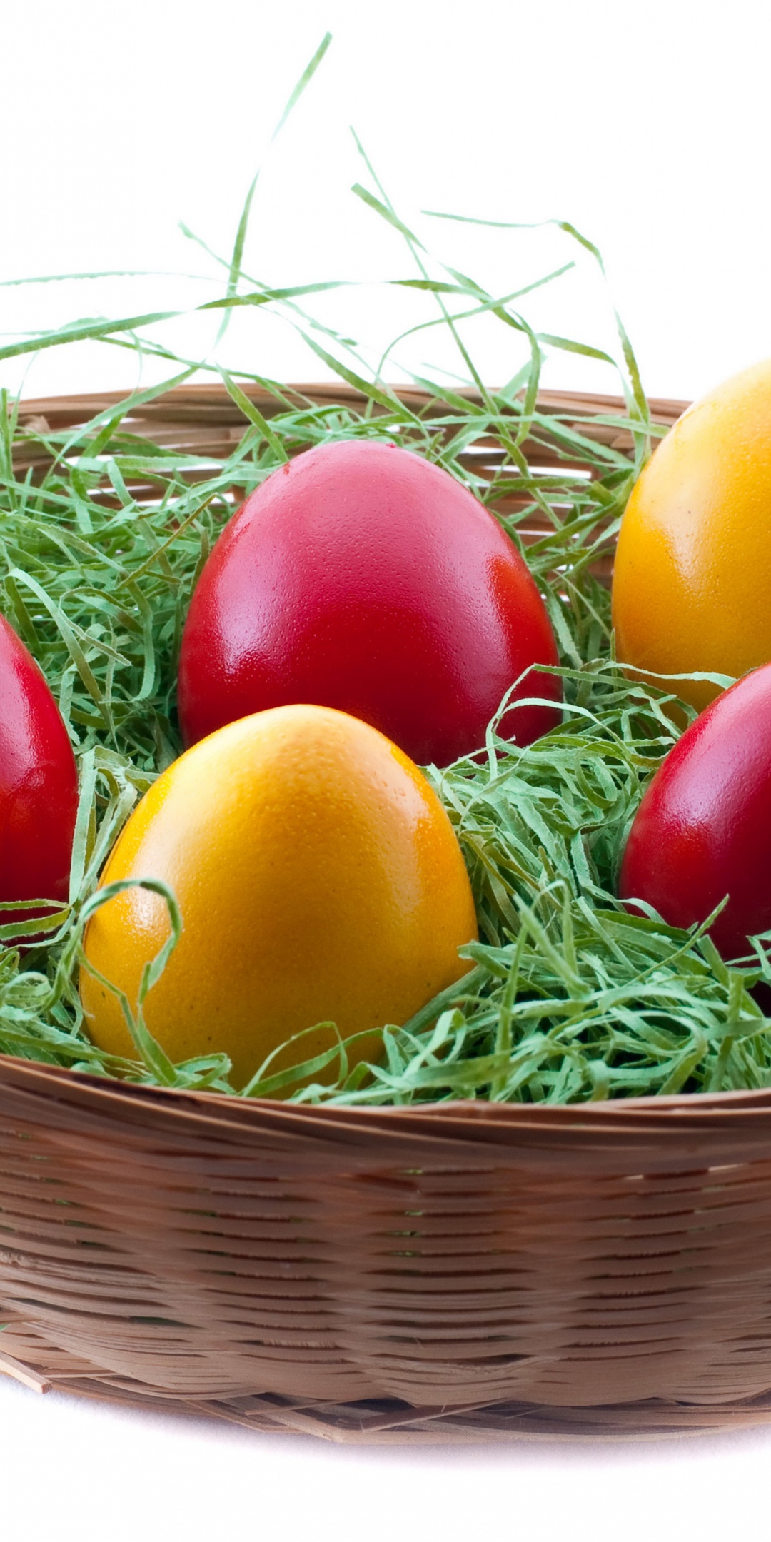 Holidays Easter Eggs In Basket