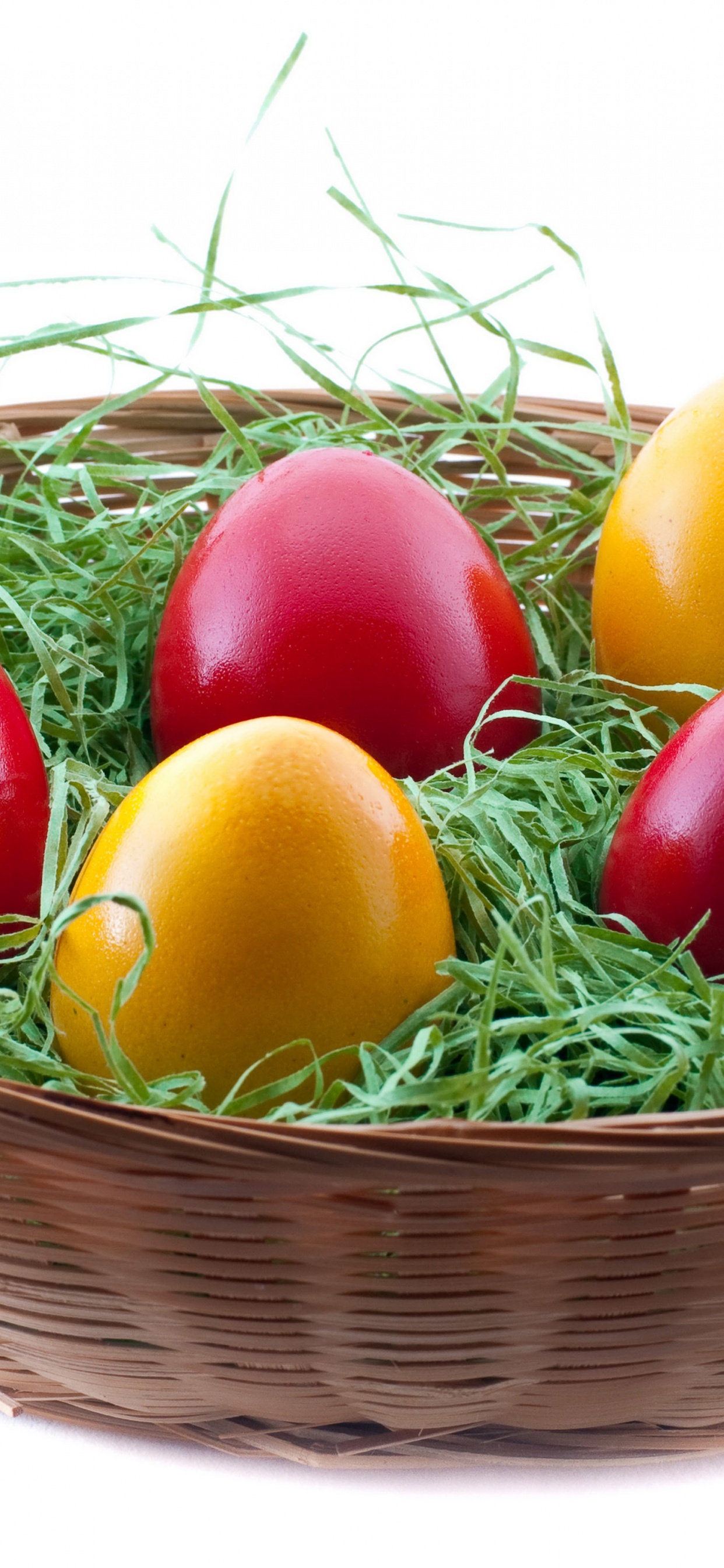 Holidays Easter Eggs In Basket