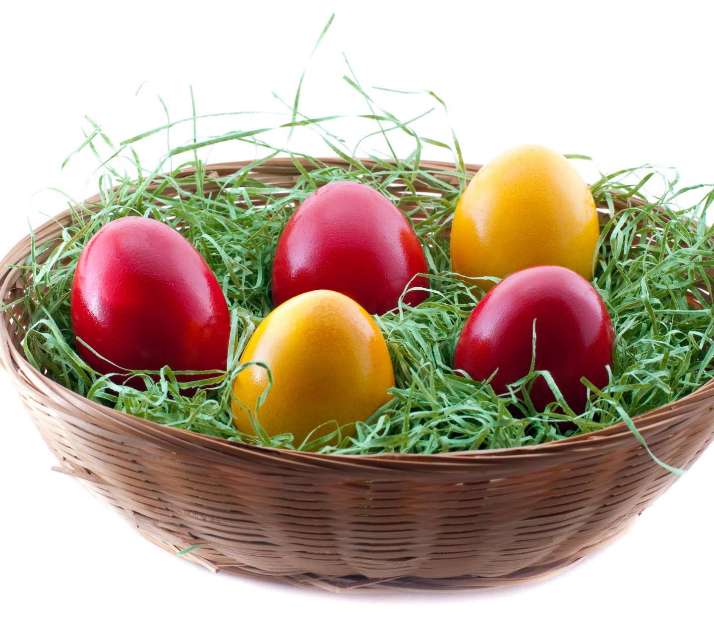 Holidays Easter Eggs In Basket