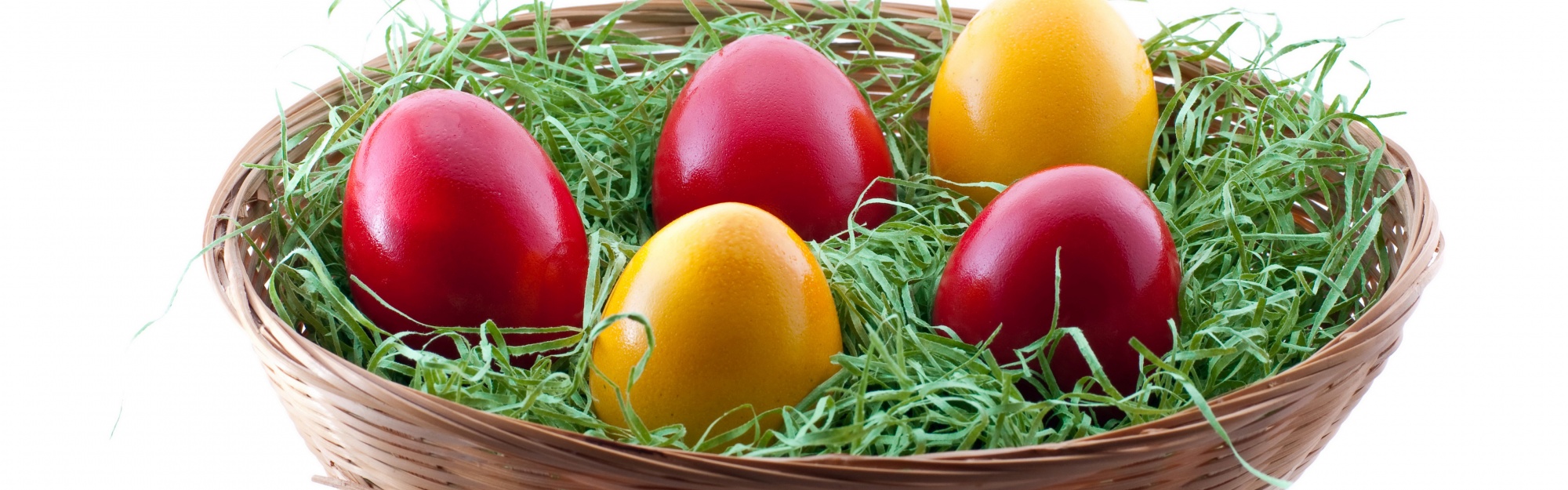 Holidays Easter Eggs In Basket