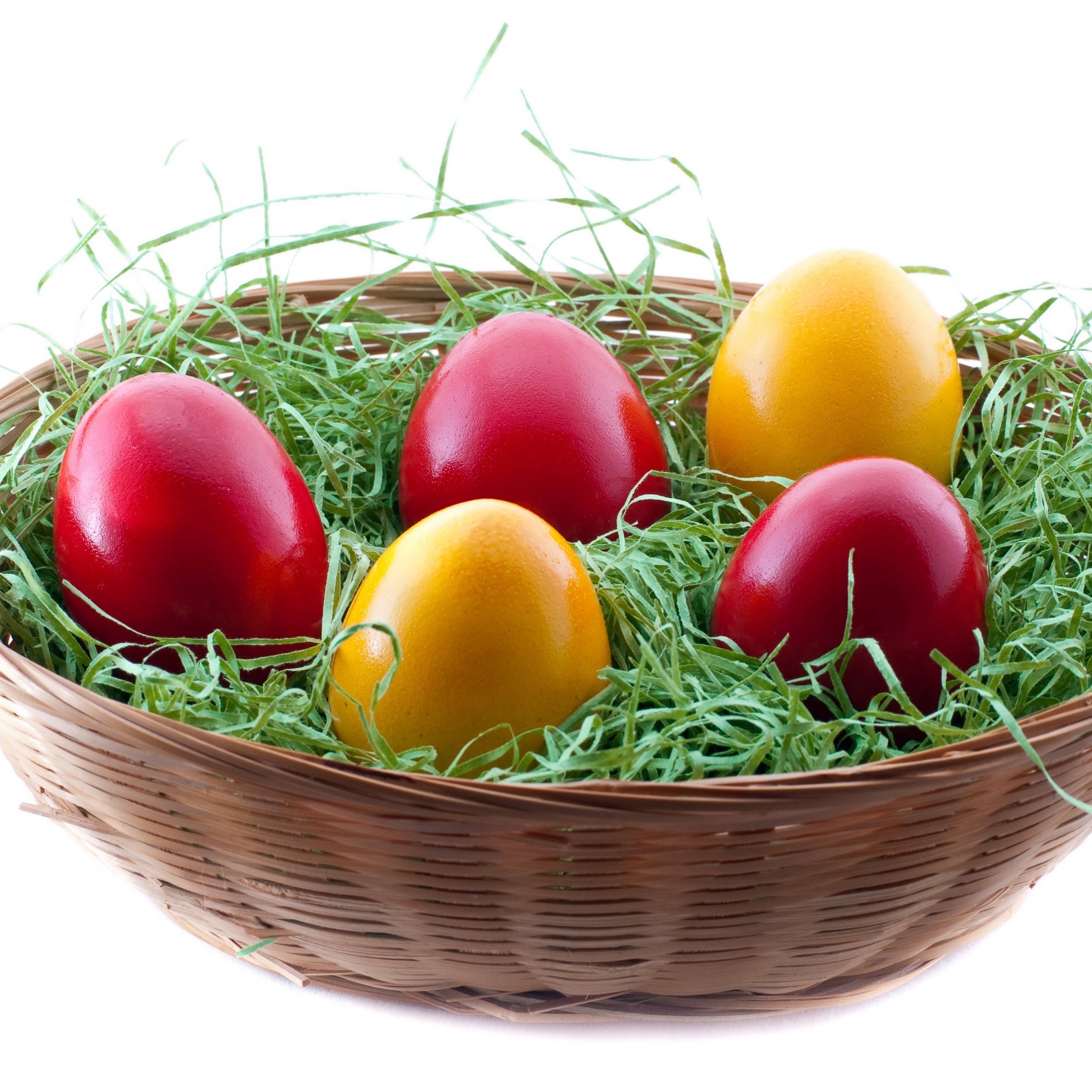 Holidays Easter Eggs In Basket