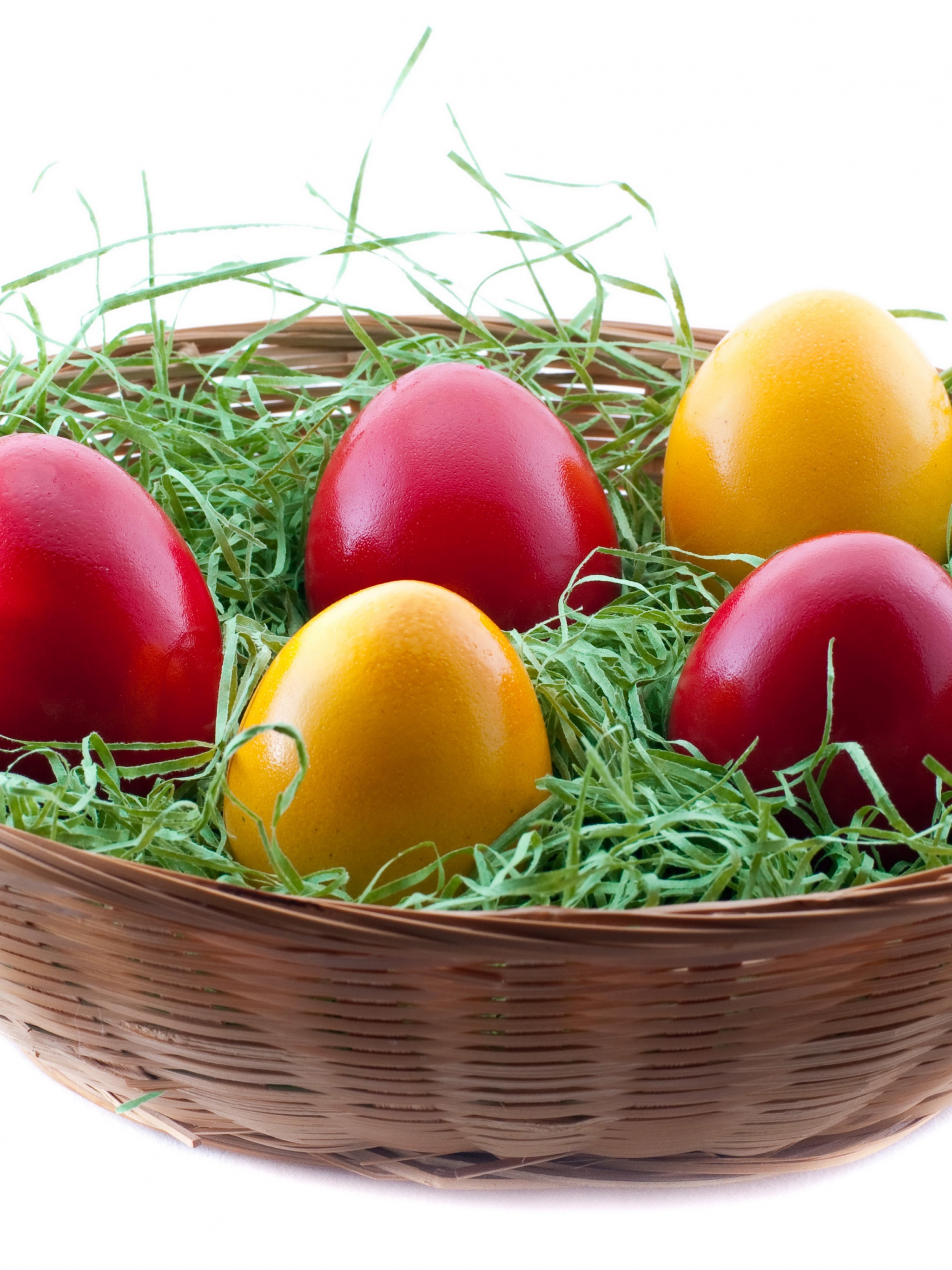 Holidays Easter Eggs In Basket