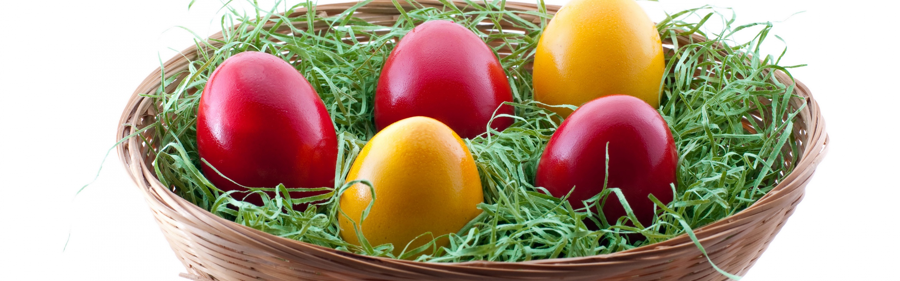 Holidays Easter Eggs In Basket