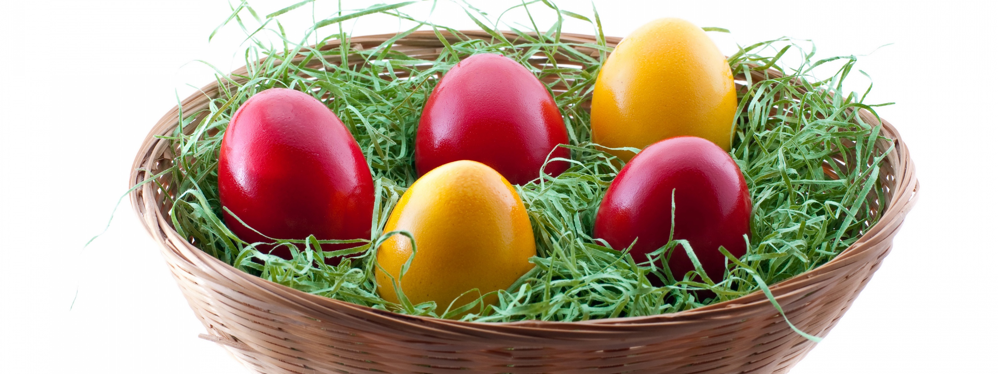 Holidays Easter Eggs In Basket