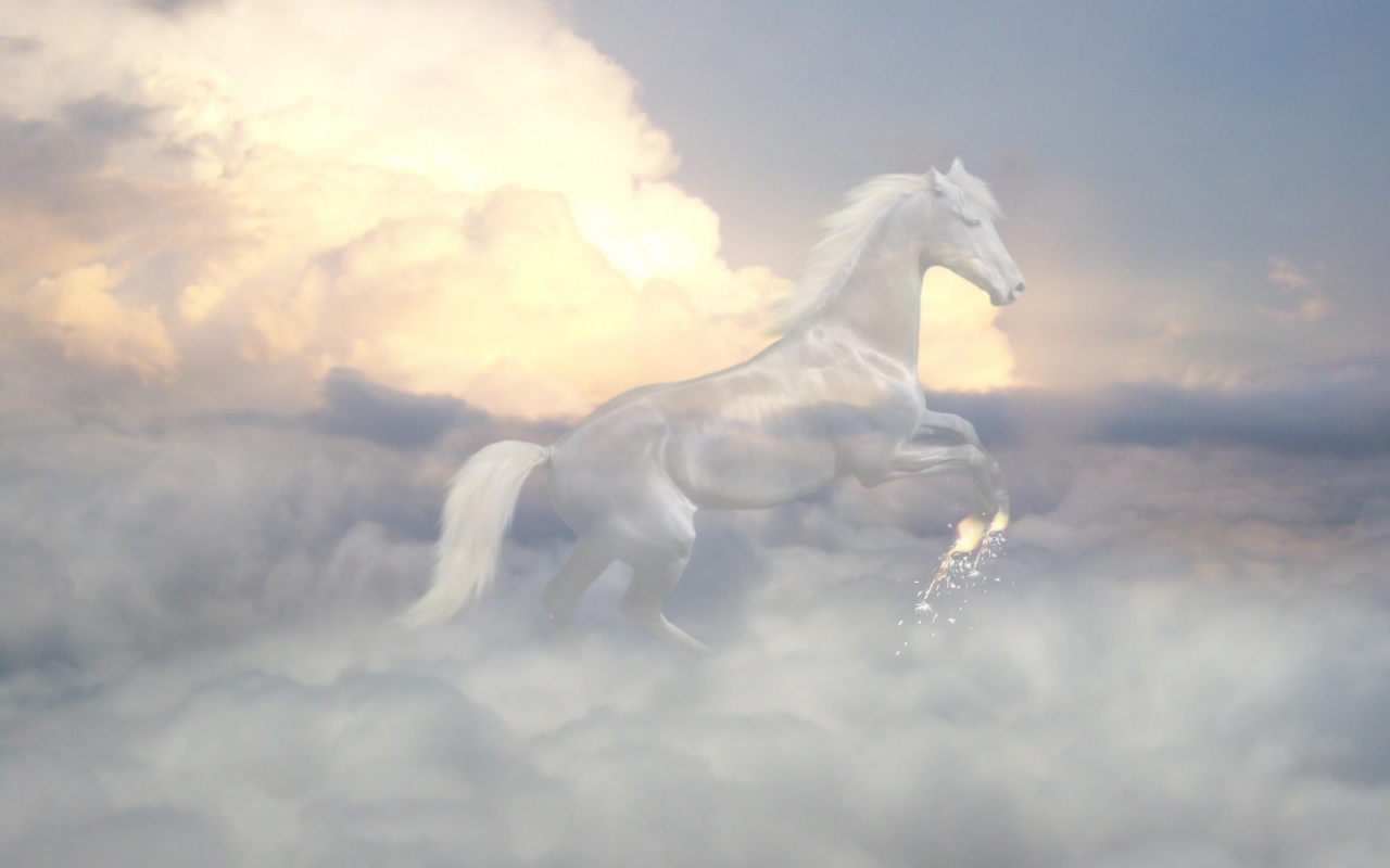 Horse Ghost Clouds Sky