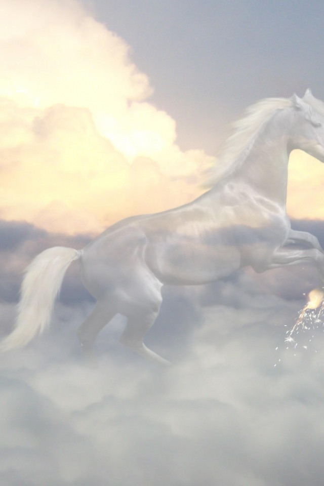 Horse Ghost Clouds Sky