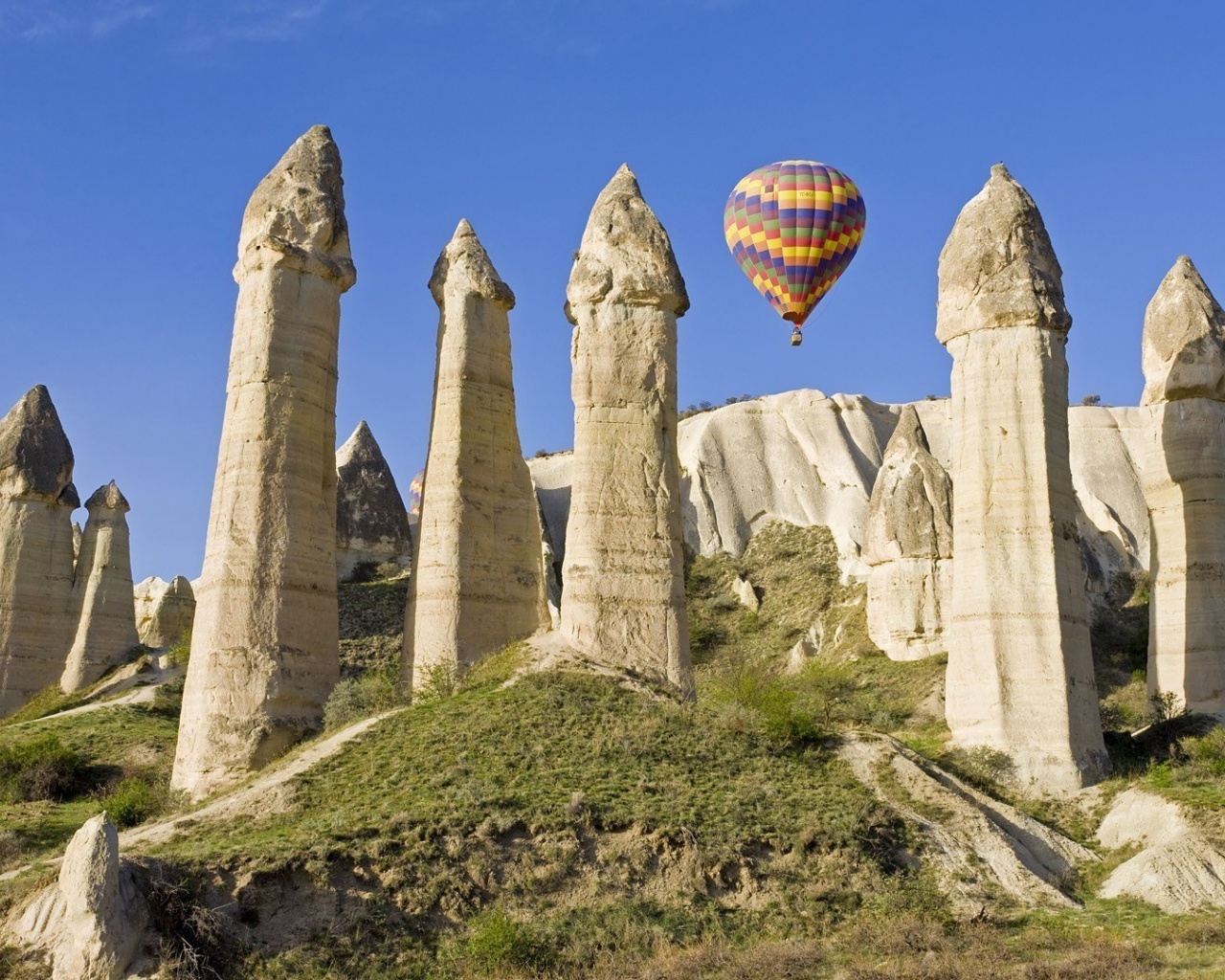 Hot Air Balloon Cappadocia Chimneys Turkey