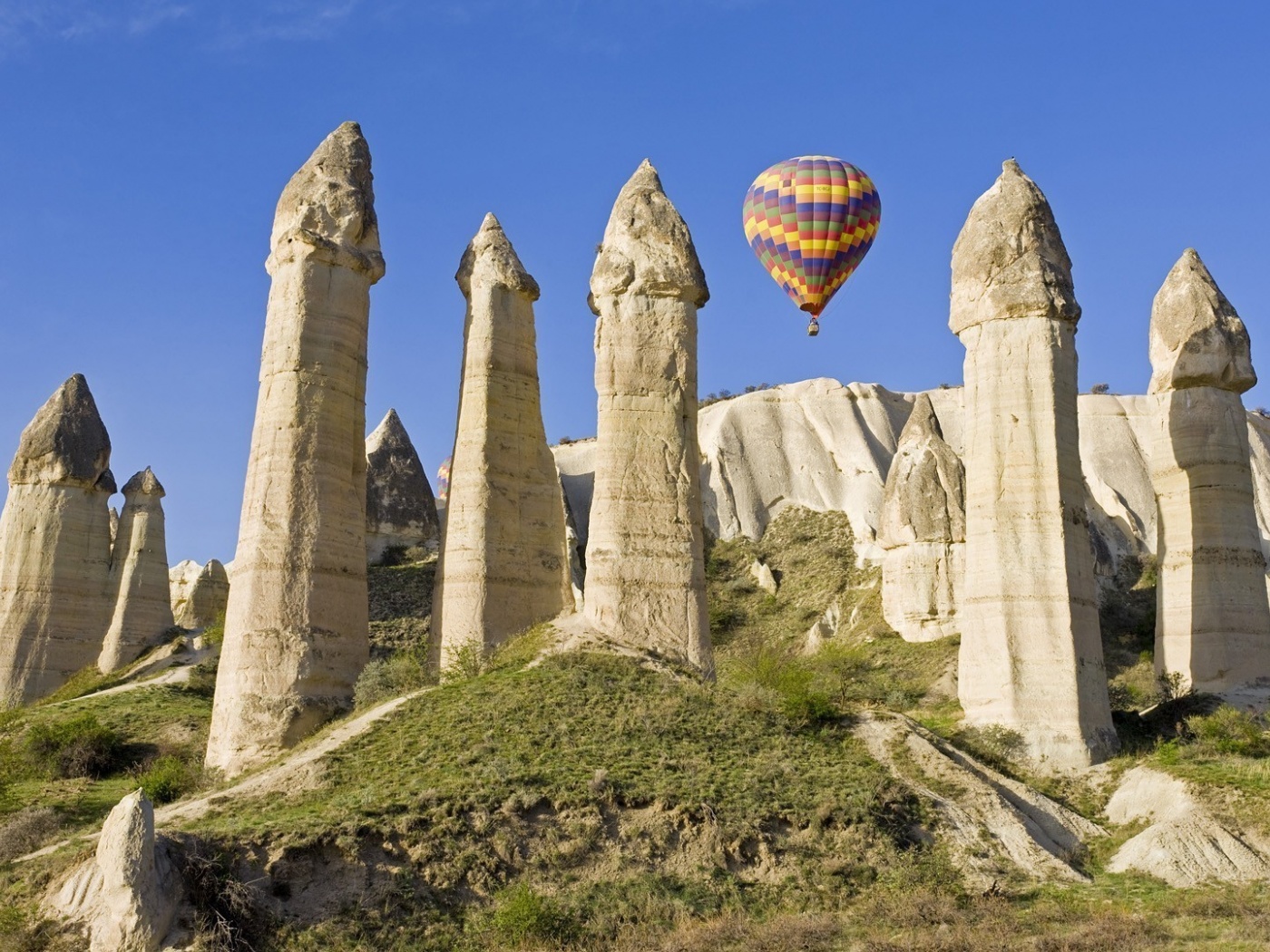 Hot Air Balloon Cappadocia Chimneys Turkey