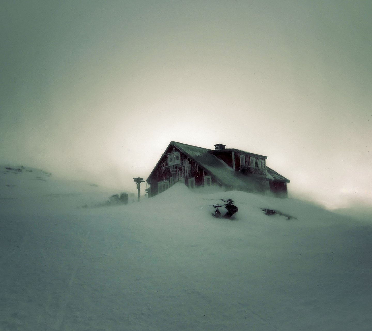 House Under The Snow Snow Storm