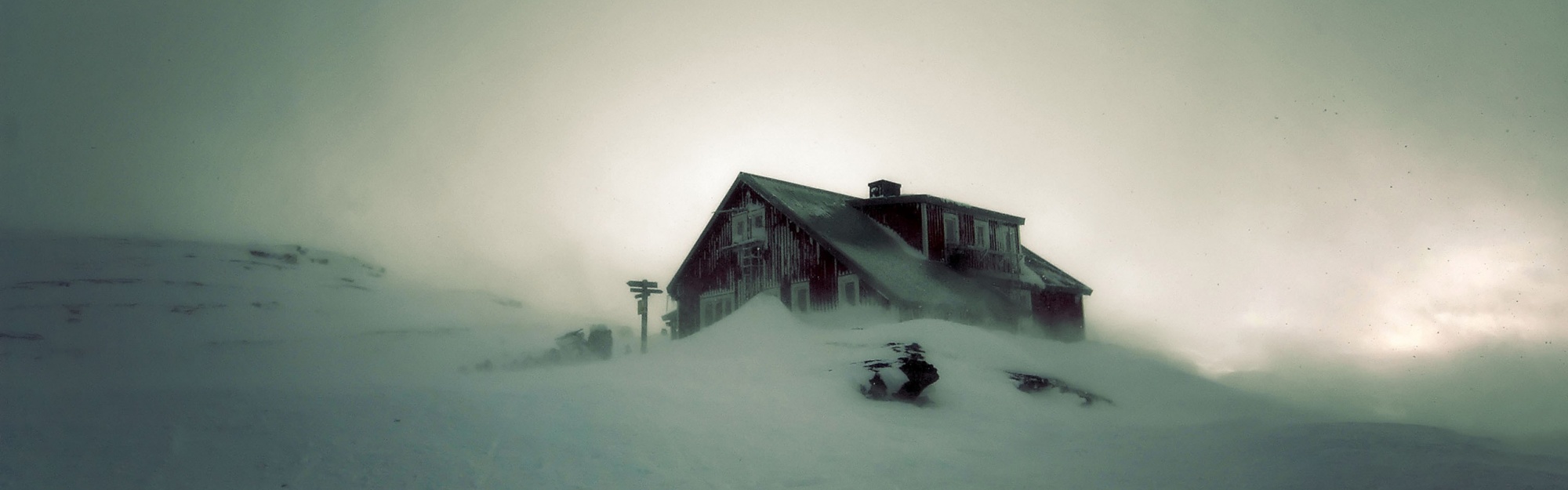 House Under The Snow Snow Storm