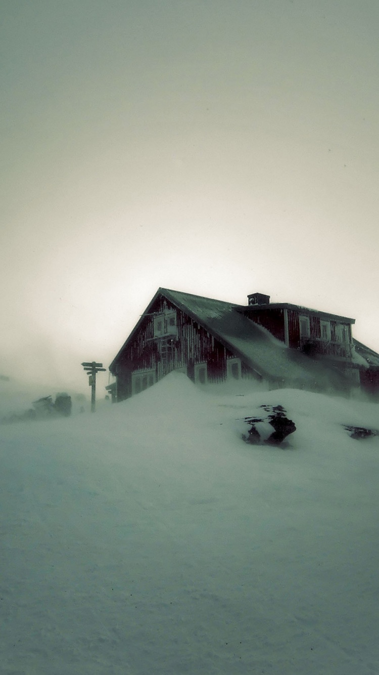 House Under The Snow Snow Storm