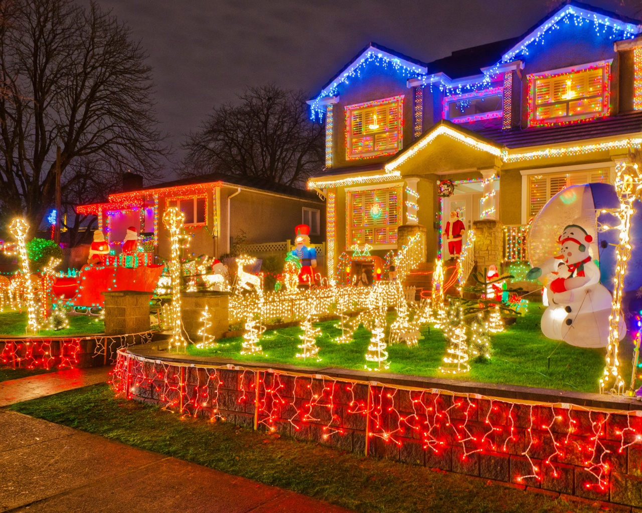 Houses Christmas Design Lights