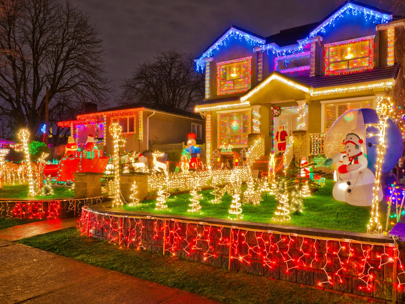 Houses Christmas Design Lights