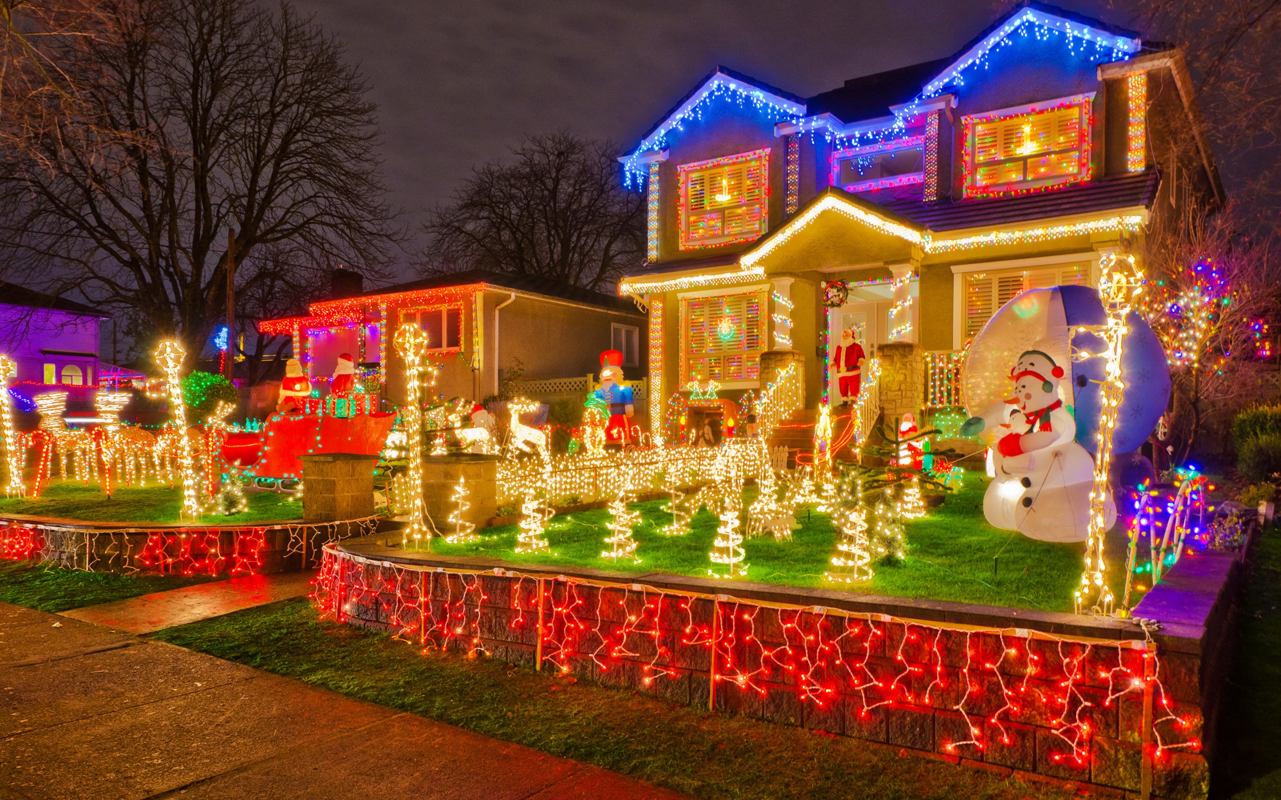 Houses Christmas Design Lights