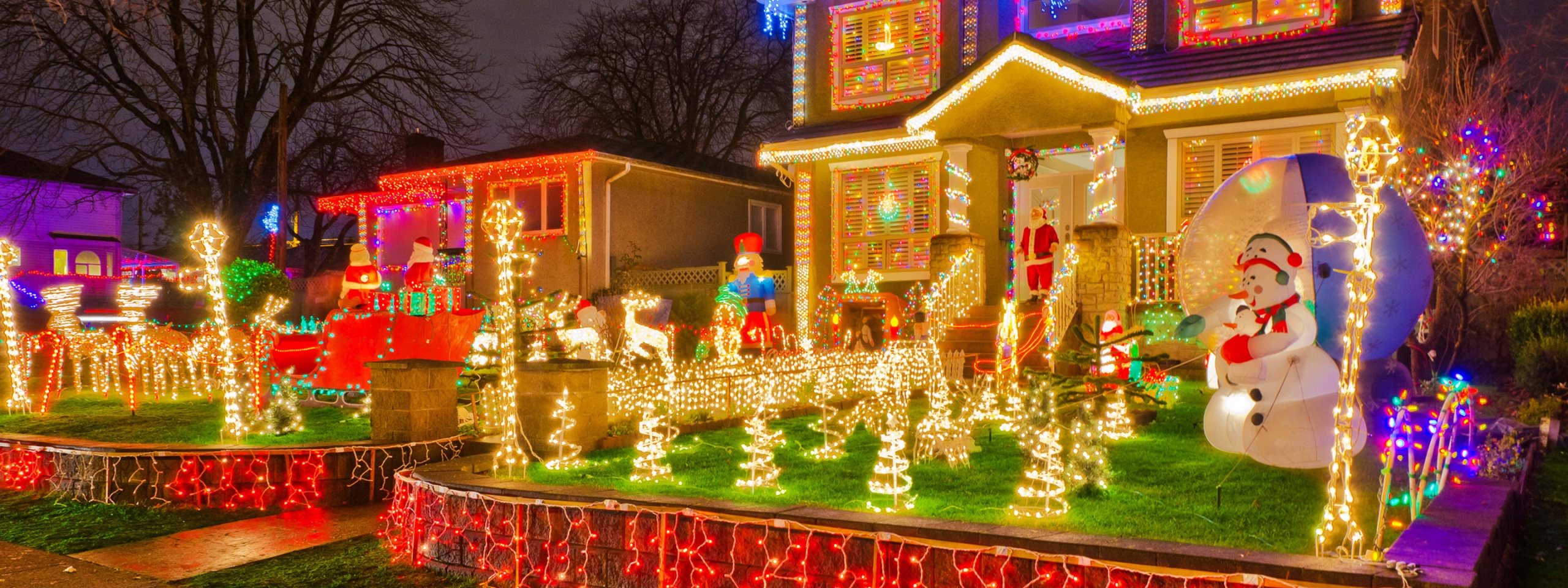 Houses Christmas Design Lights