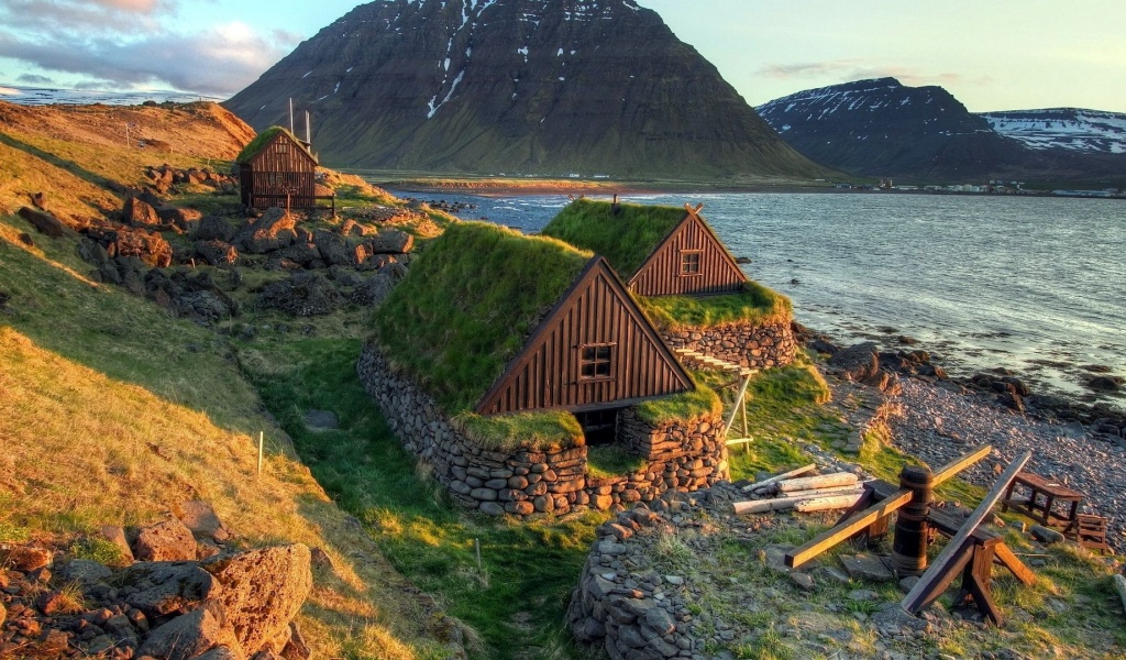 Houses Iceland Beautiful Nature Landscapes