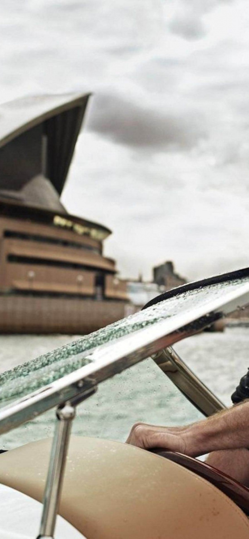 Hugh Jackman On A Boat In Sydney