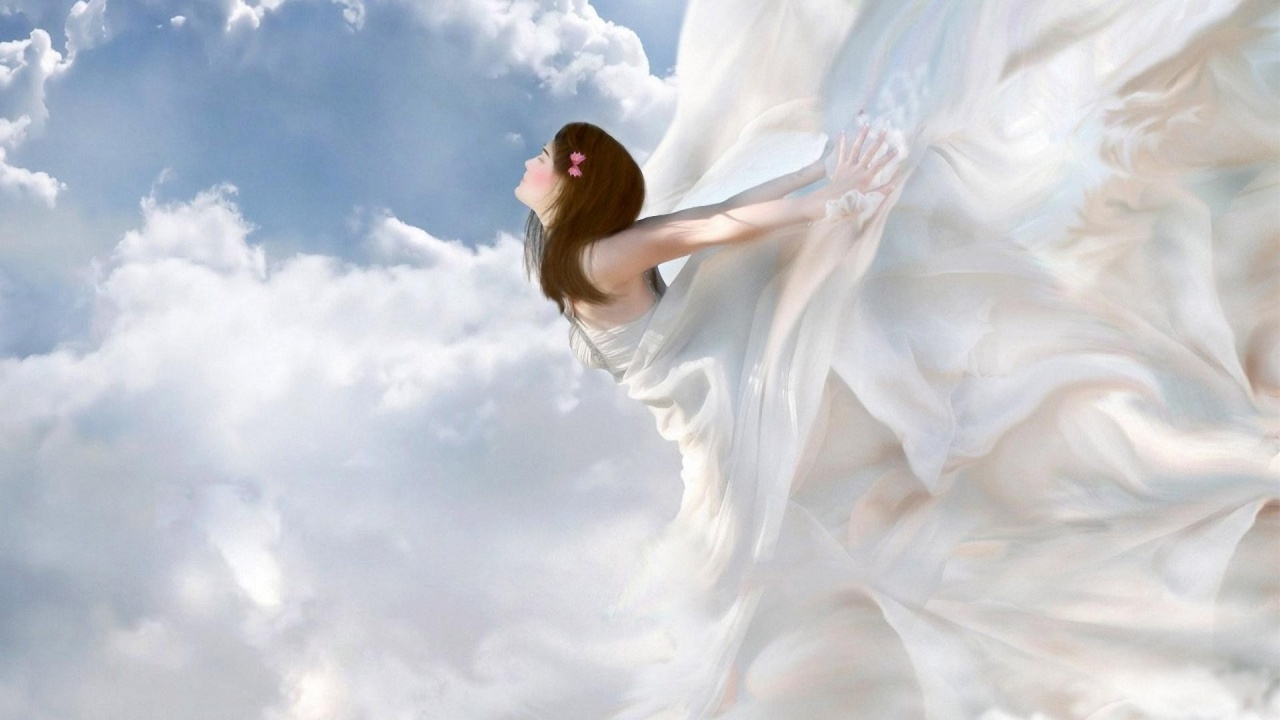 I Believe I Can Fly Believe Cloud Day Dress Fantasy Girl Sky Sun White