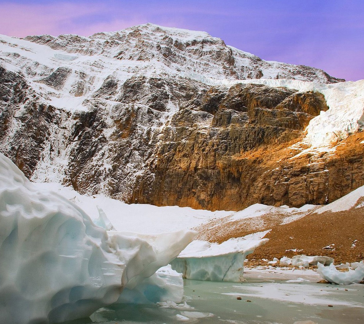 Ice Flow Angel Glacier Jasper National Park Alberta