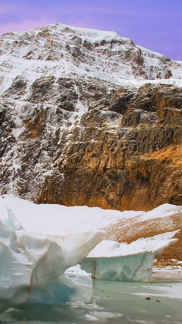 Ice Flow Angel Glacier Jasper National Park Alberta