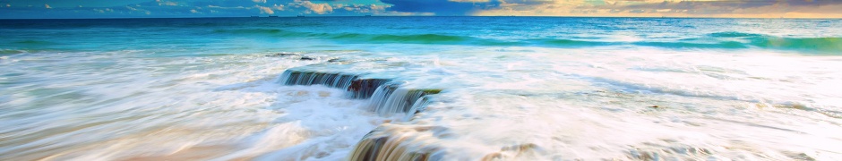 Incoming Wave On Tropical Beach