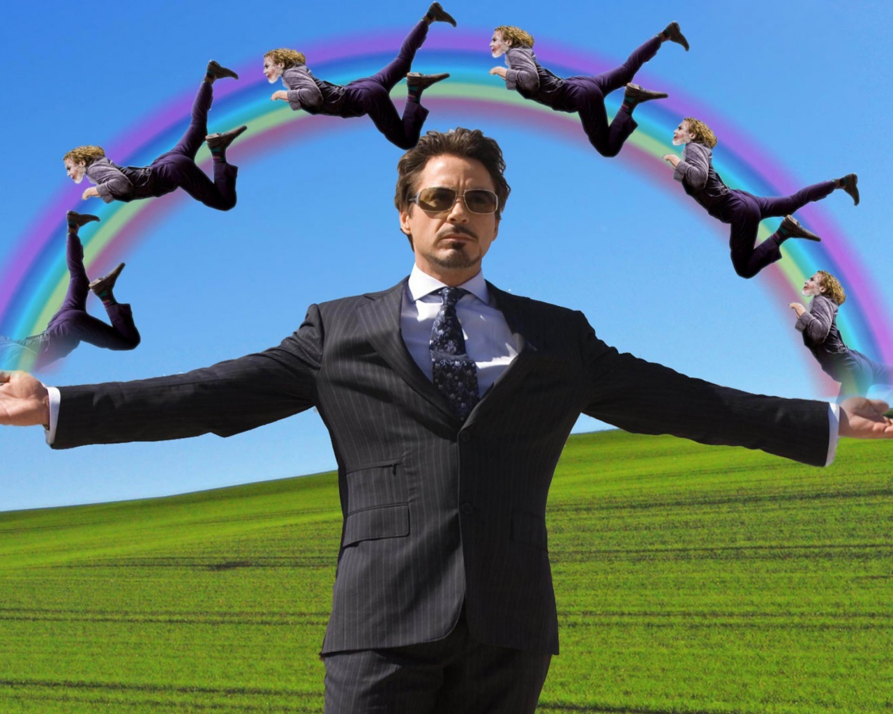 Iron Man The Joker Funny Rainbows Tony Stark Robert Downey Jr