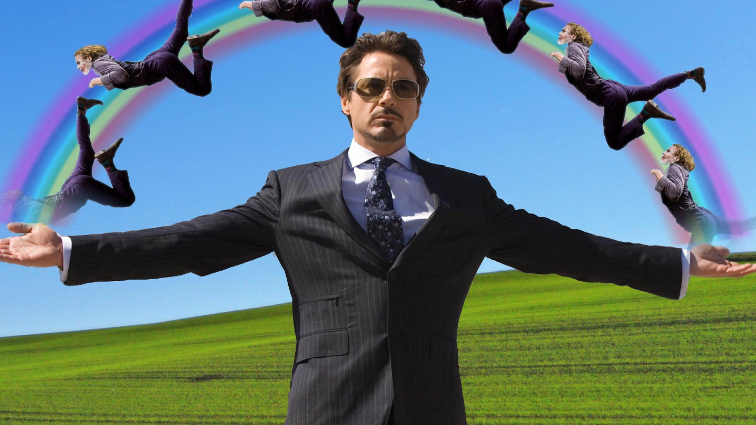 Iron Man The Joker Funny Rainbows Tony Stark Robert Downey Jr