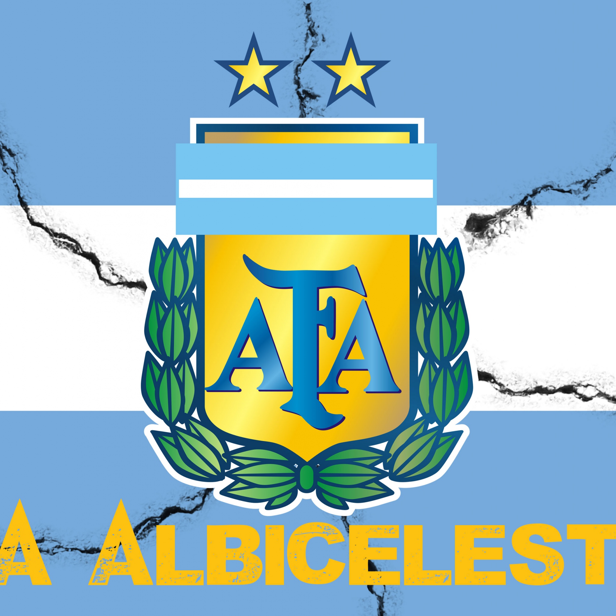 La Albiceleste Argentina Football Crest