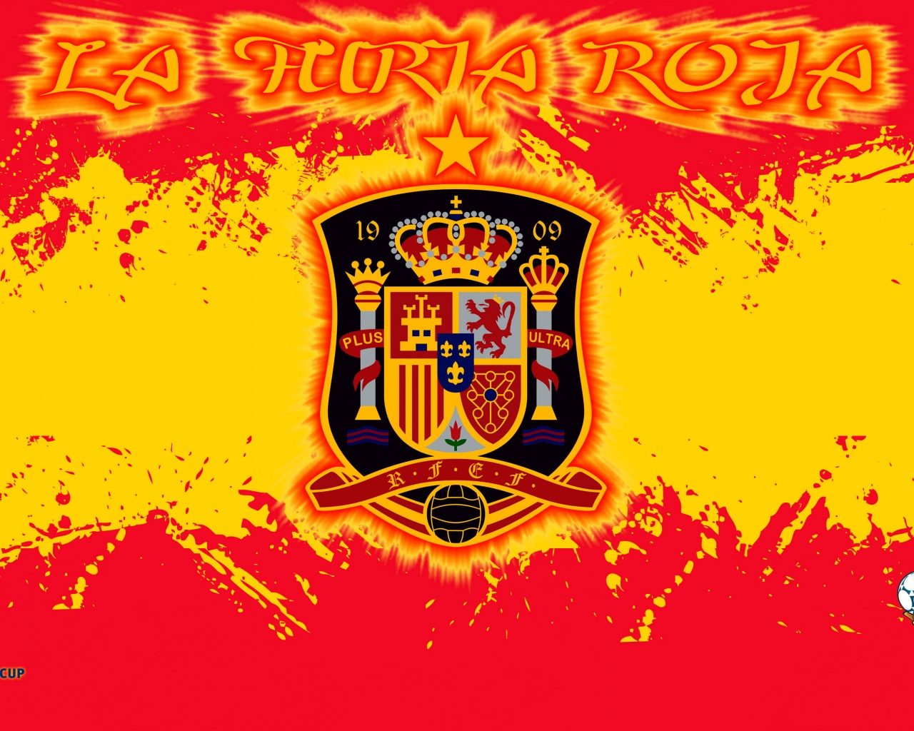 La Furia Roja Spain Football Crest Logo