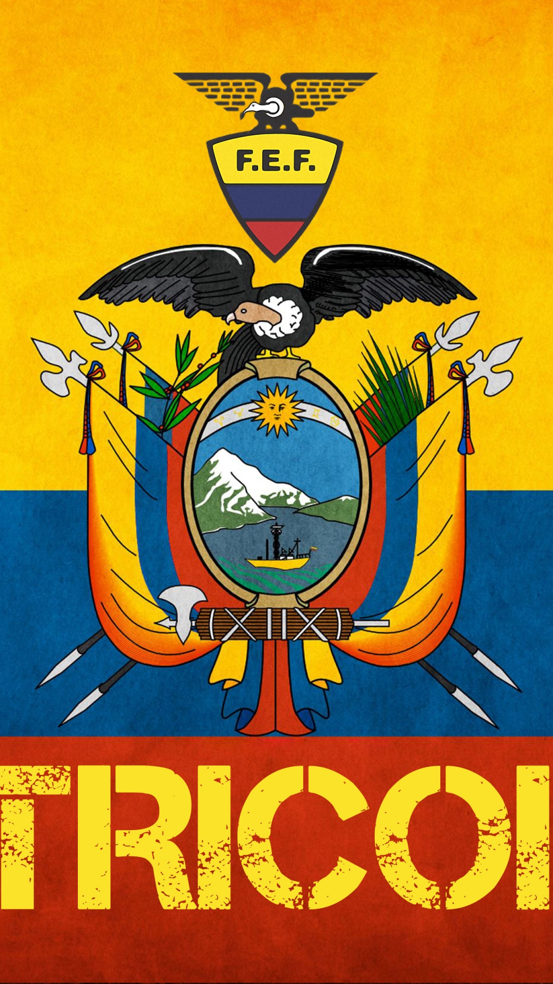 La Tricolor Ecuador Football Crest Logo