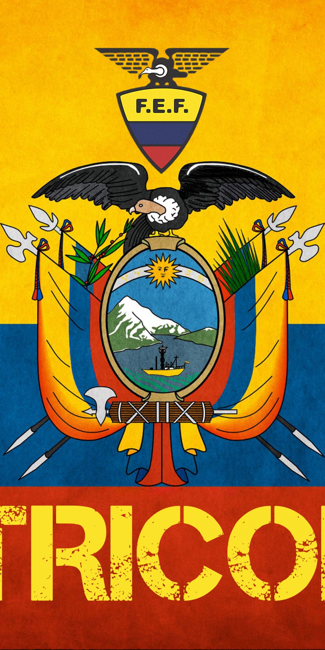 La Tricolor Ecuador Football Crest Logo