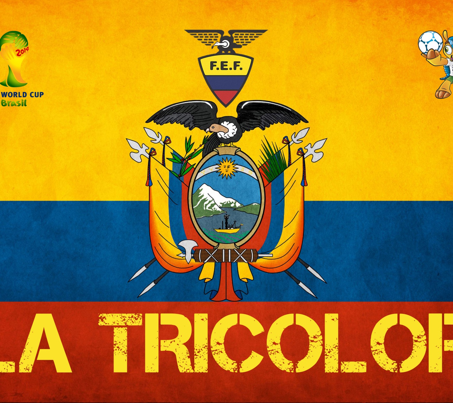 La Tricolor Ecuador Football Crest Logo