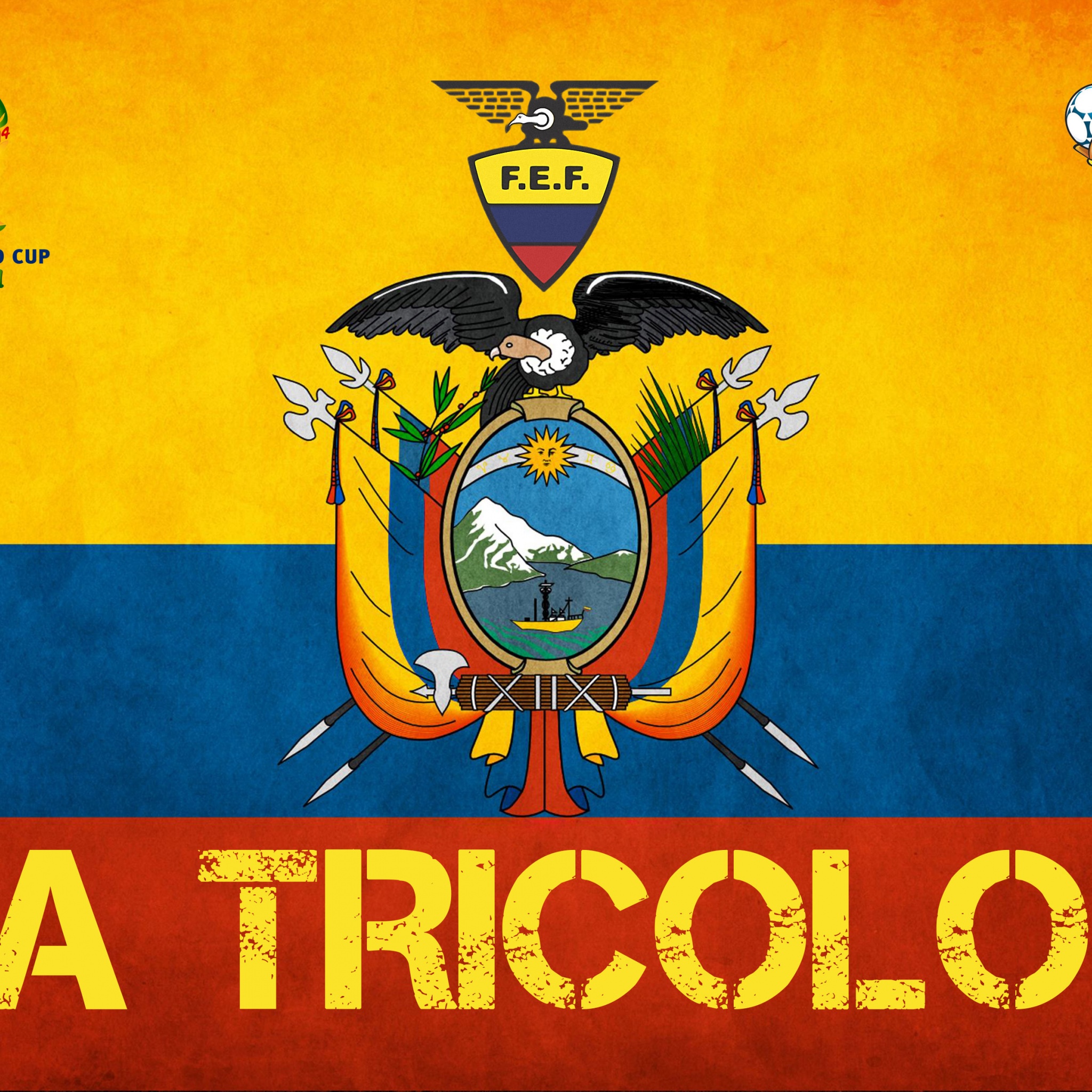 La Tricolor Ecuador Football Crest Logo