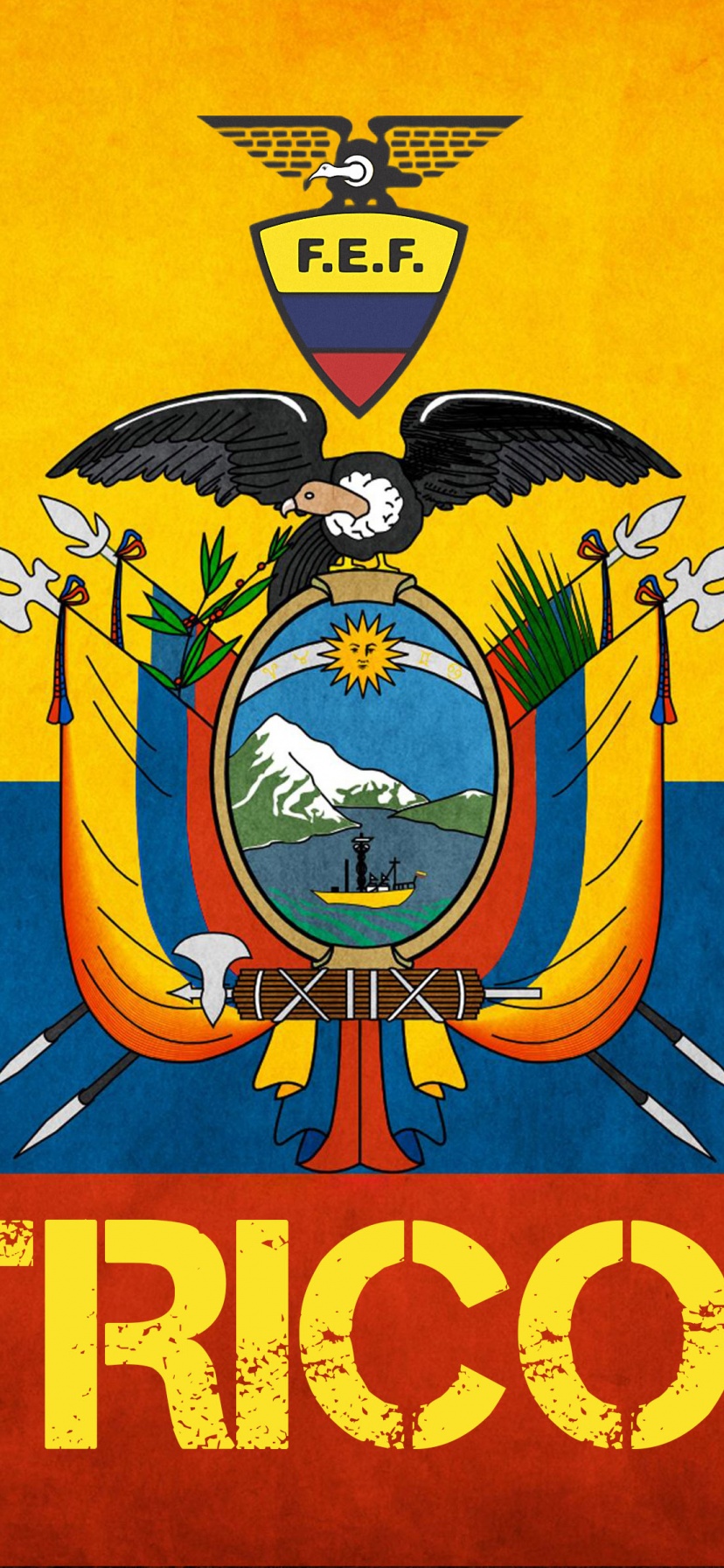 La Tricolor Ecuador Football Crest Logo