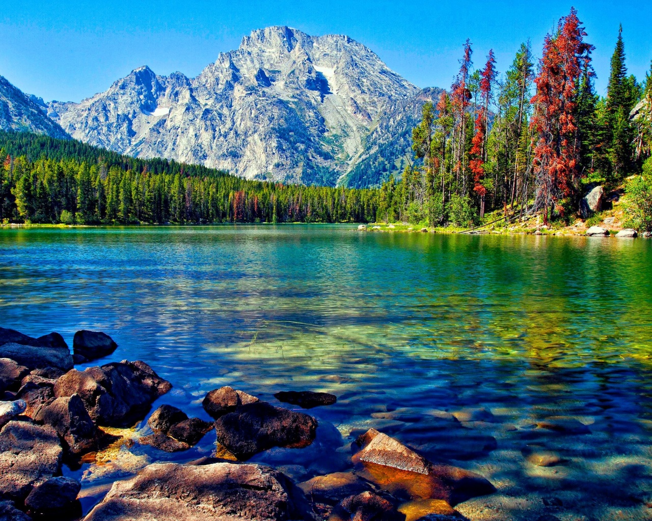 Lake And Mountains