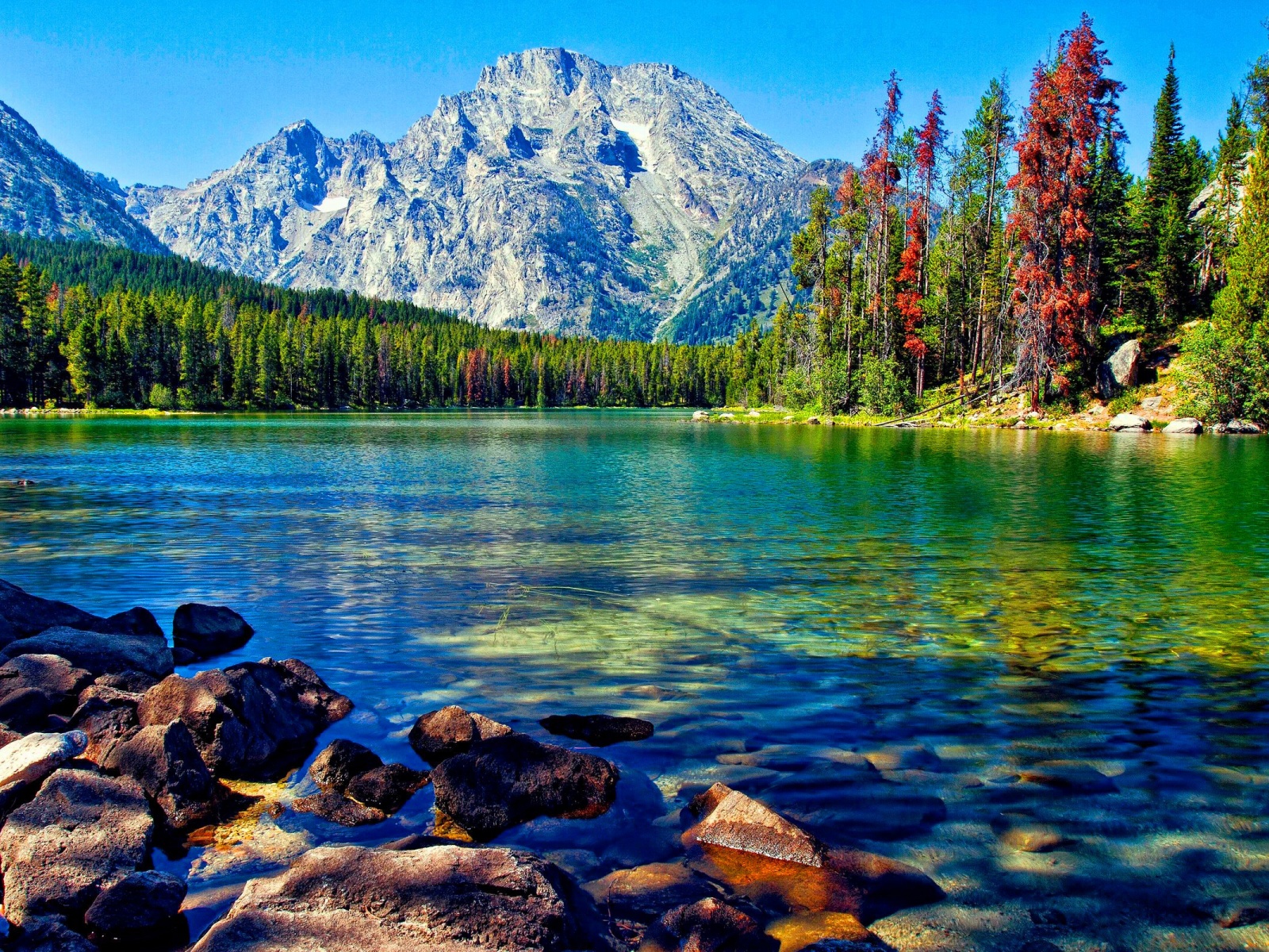 Lake And Mountains