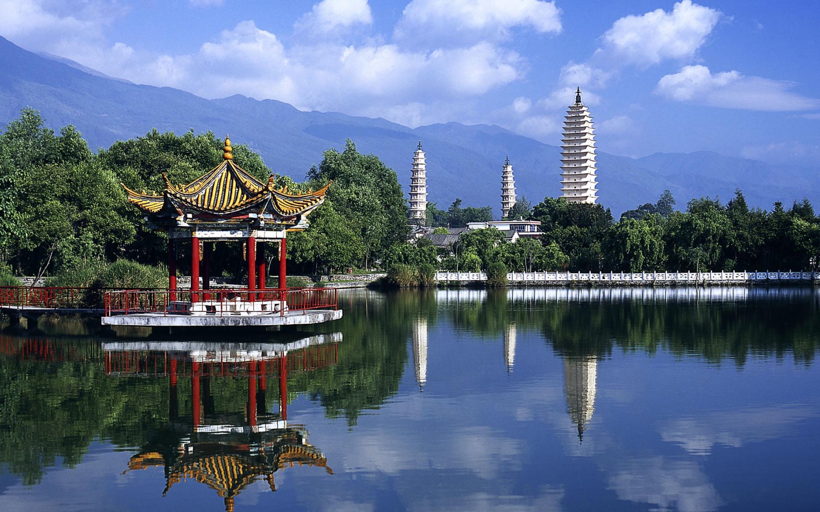 Lake Foothills China Nature Landscapes