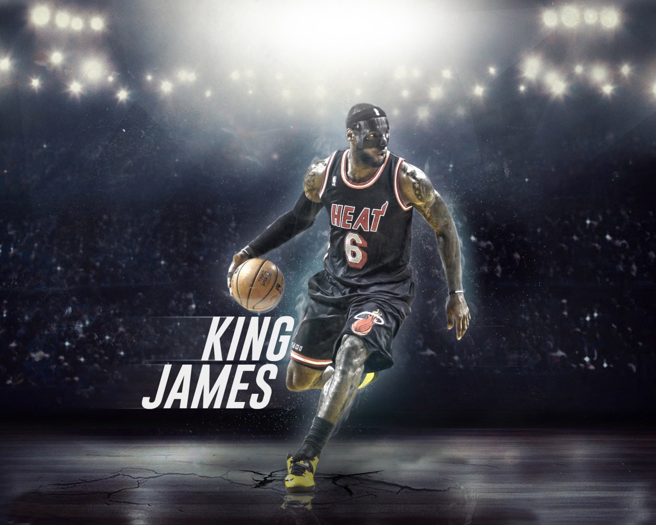 LeBron James With Mask