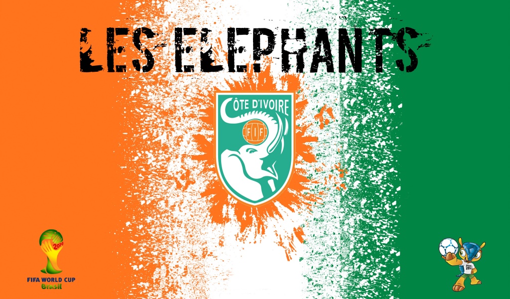 Les Elephants Ivory Coast Football Crest