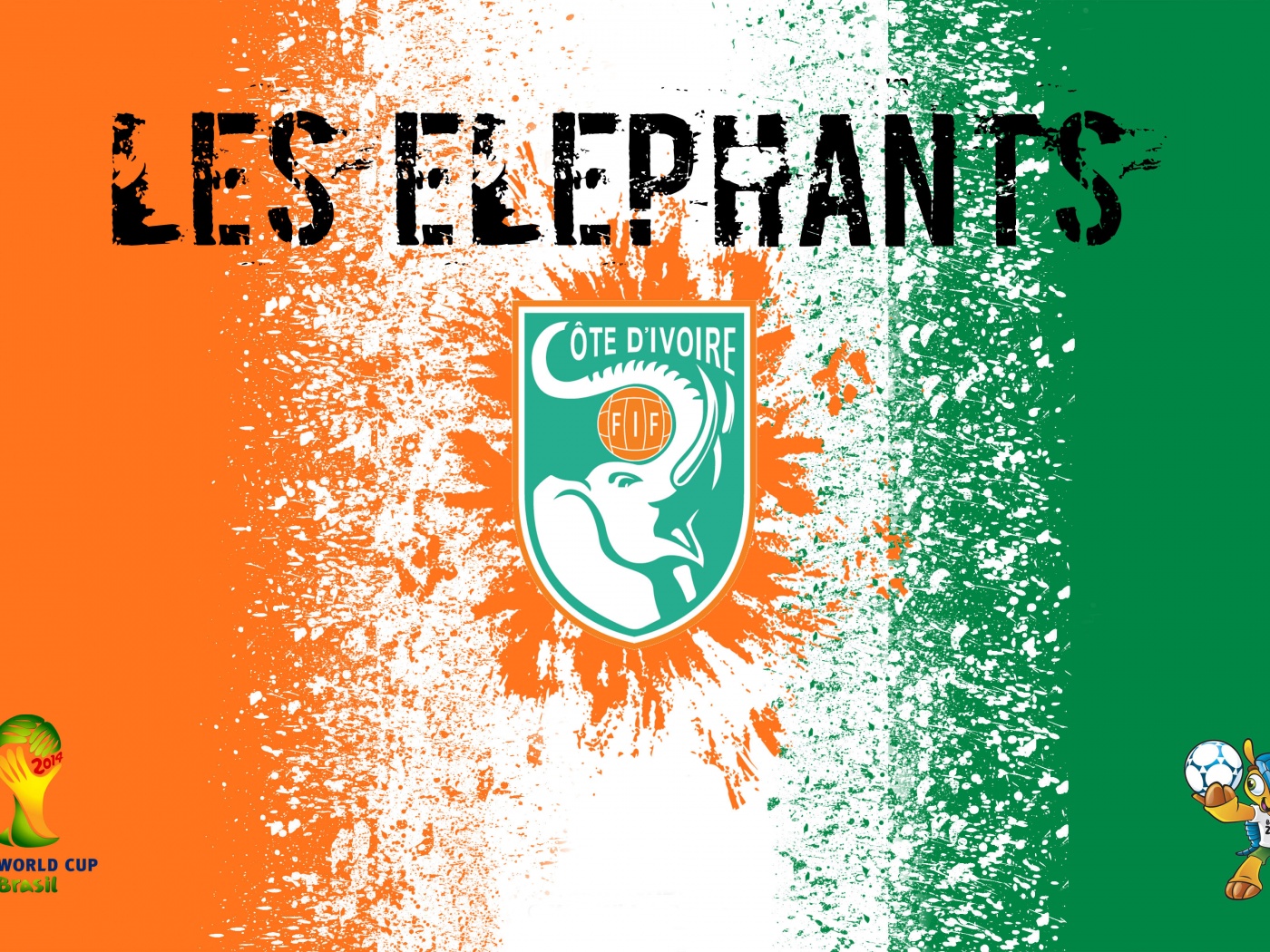 Les Elephants Ivory Coast Football Crest