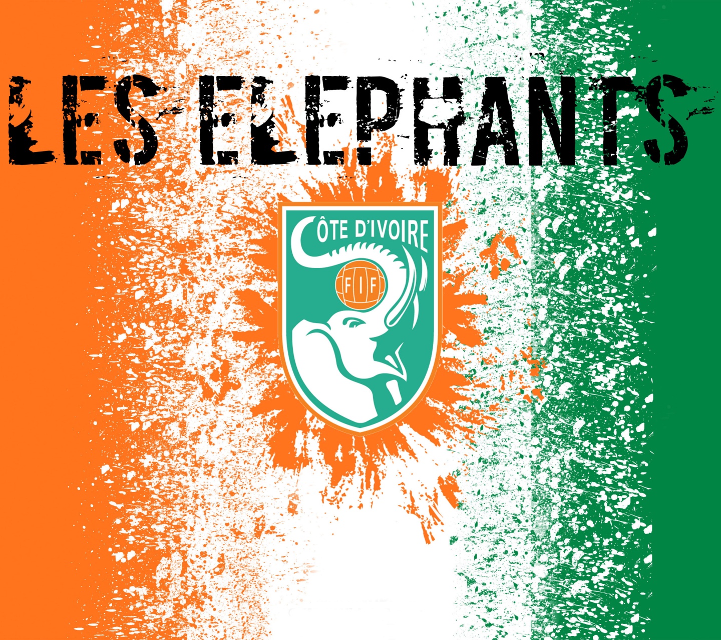 Les Elephants Ivory Coast Football Crest