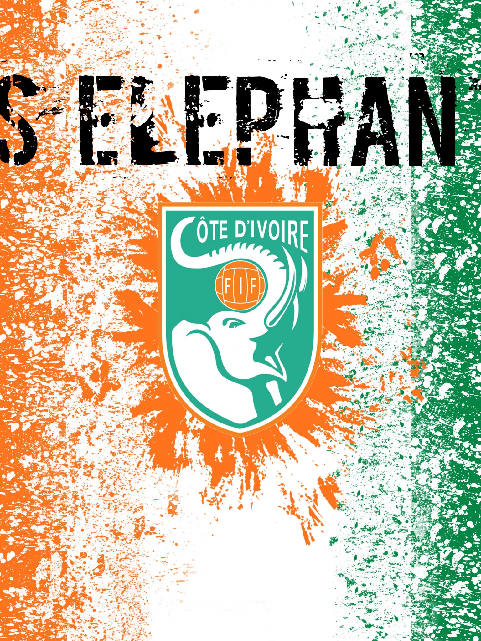 Les Elephants Ivory Coast Football Crest